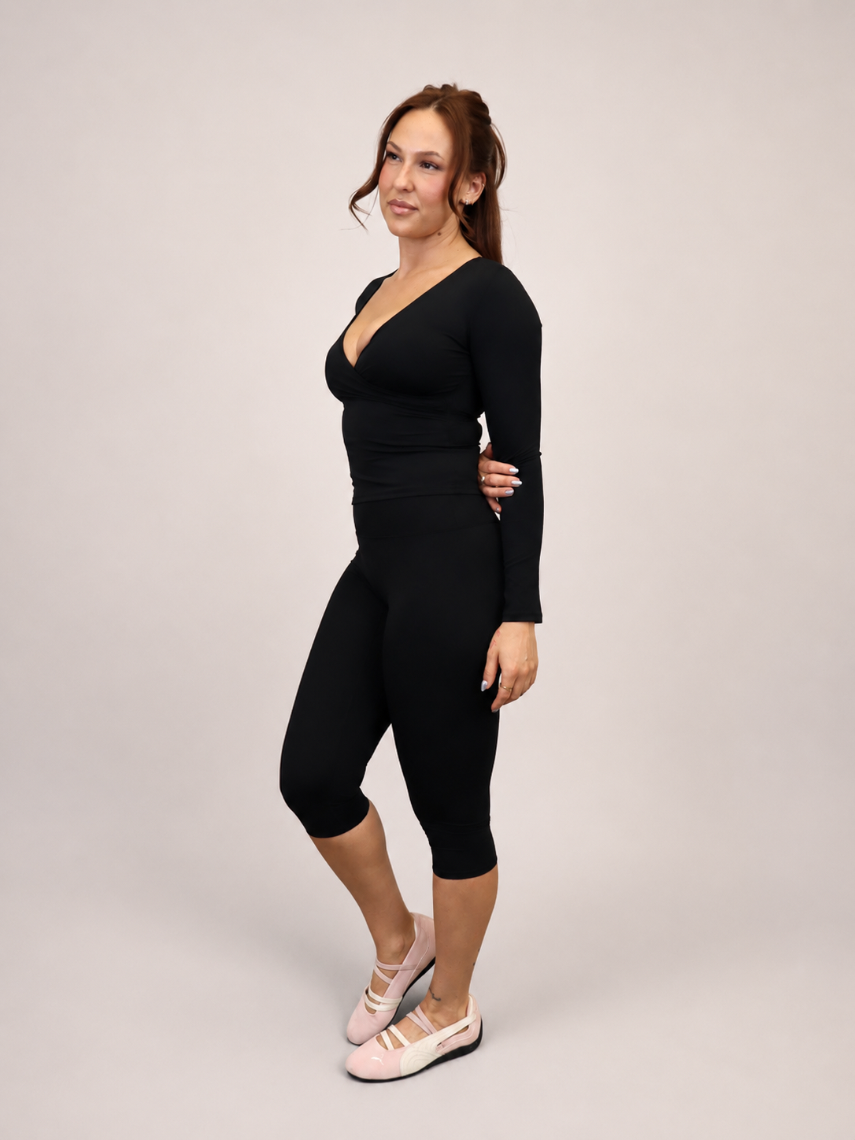 Sal Cropped Leggings - Black