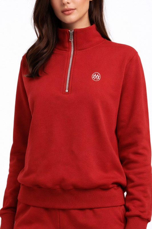Tessa Pullover- Holiday Red