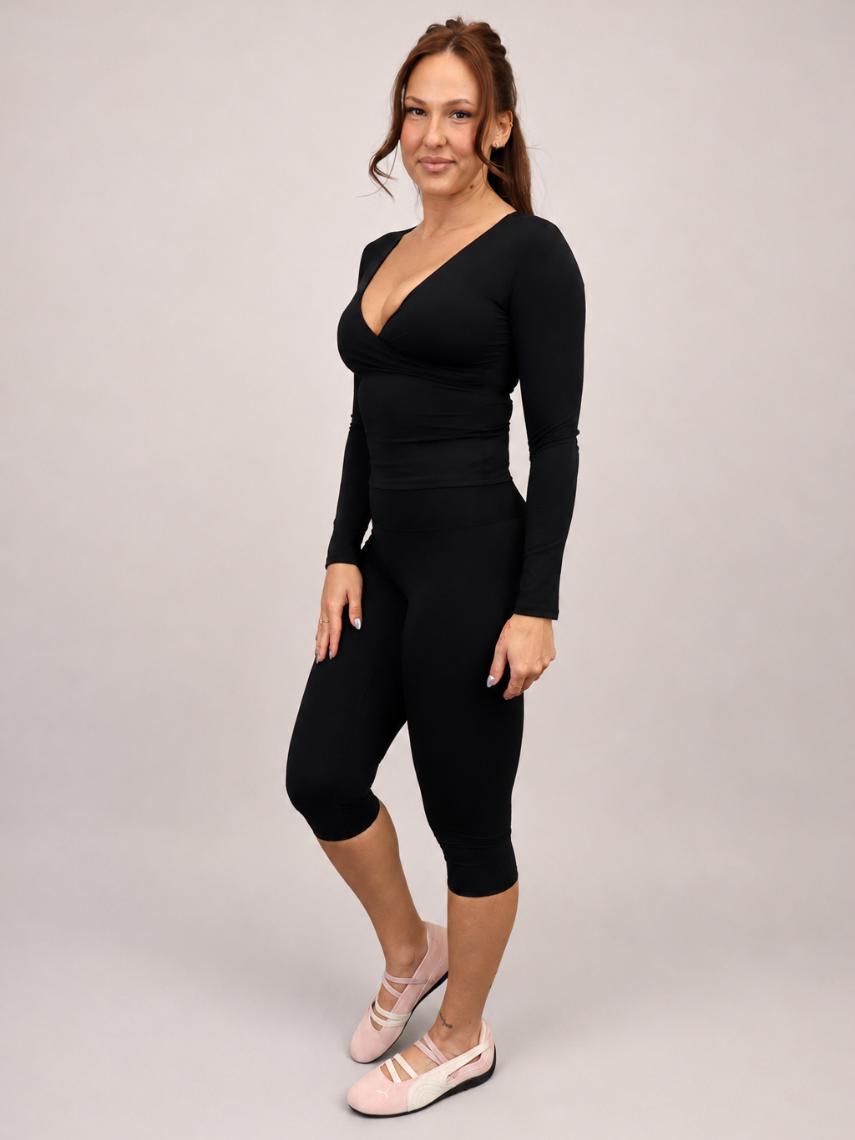 Sal Cropped Leggings - Black