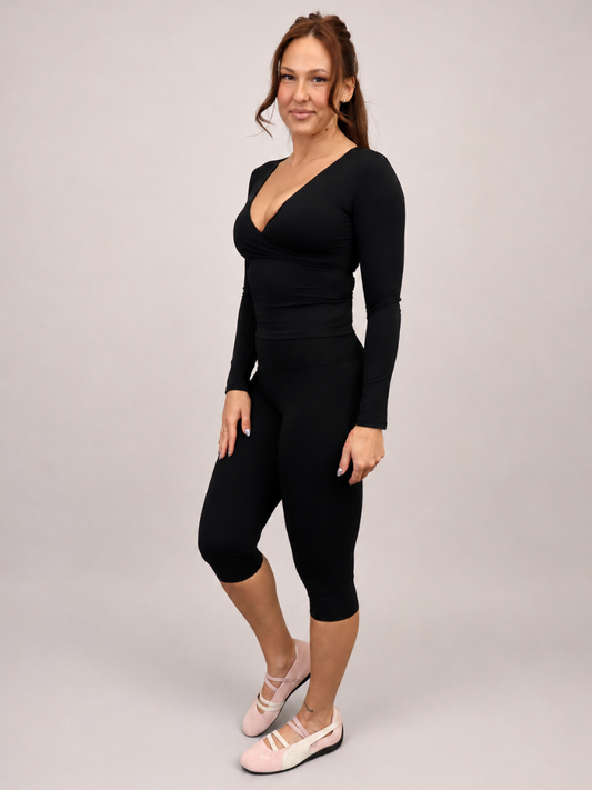 Sal Cropped Leggings - Black