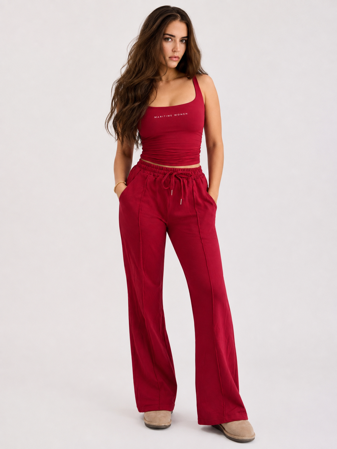 Josie Lounge Pants - Red Rose