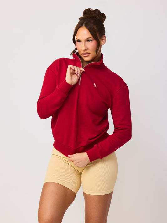 Tessa Pullover- Red Rose